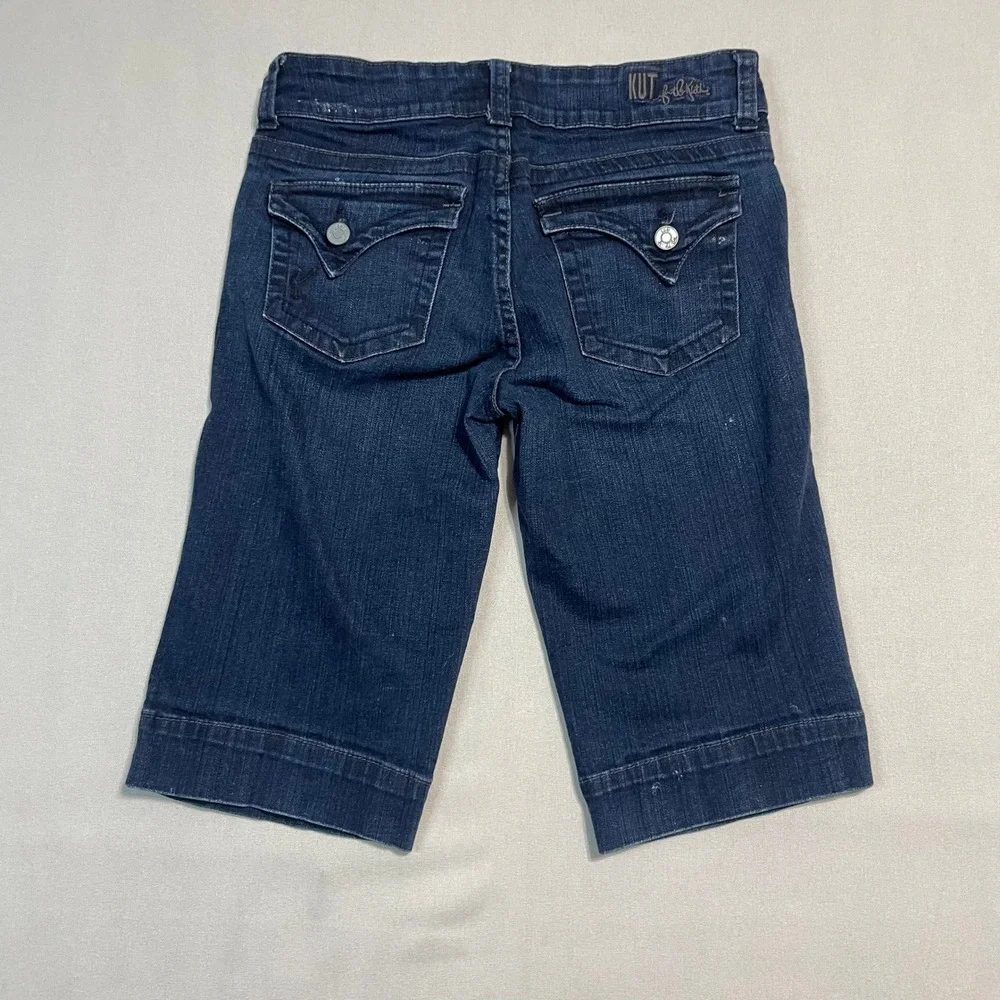 KUT‎ from the Kloth Womens Denim Bermuda Shorts Capri Dark Wash - Size 4